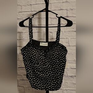 NWT No Boundaries Large Black Floral Women's Top and Skirt (See all Photos)